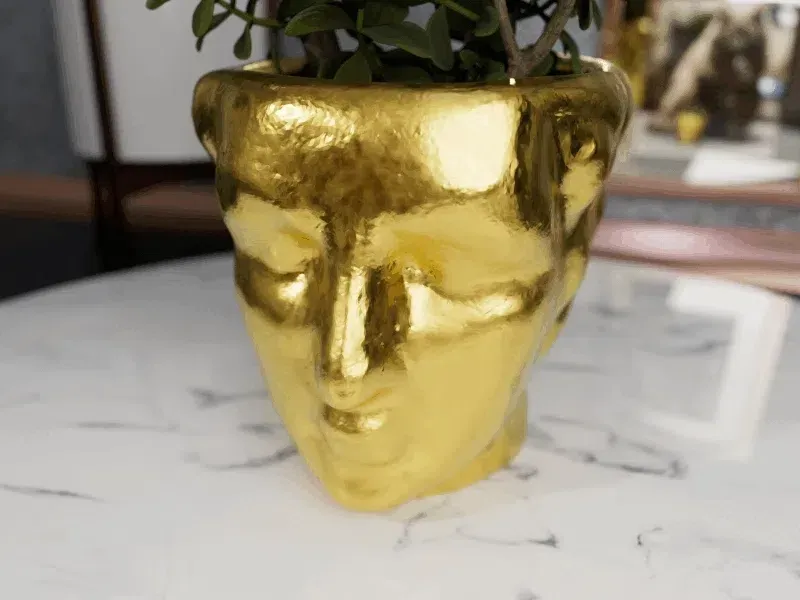 Roman Head Bust Planter Pot